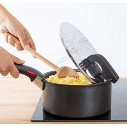 Tefal Deckel 20 cm mit integrierter Abgießfunktion, praktisch zum Kochen und sicheren Abgießen von Wasser und Flüssigkeiten