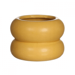 Pausbäckiger Blumentopf Senf 9 cm