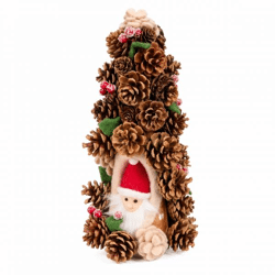 Weihnachtsbaum Tannenzapfen Weihnachtsmann 35 cm