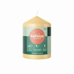 Bolsius stumpfe Kerze beige 5,8 x 8 cm