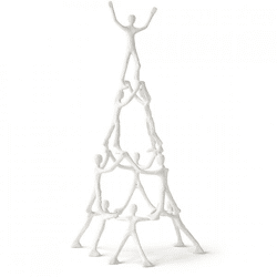 J-Line beeld Figuur piramide wit 74 cm