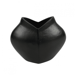 Dekocandle vaas torso metaal zwart 21 cm