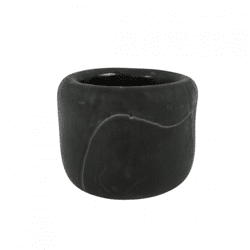 Dekocandle theelichthouder bloempot mat zwart 9,5 cm