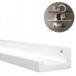 Woood wall shelf Studio white 120 cm