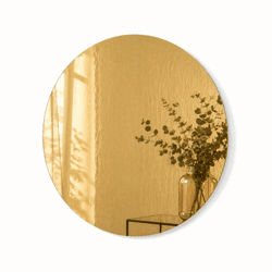 Housevitamin Wandspiegel rund gold 40 cm