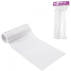 Organza auf Rolle weiß 15 cm x 10 m