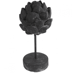 Countryfield beeld artisjok op voet Davor zwart 29,5 cm