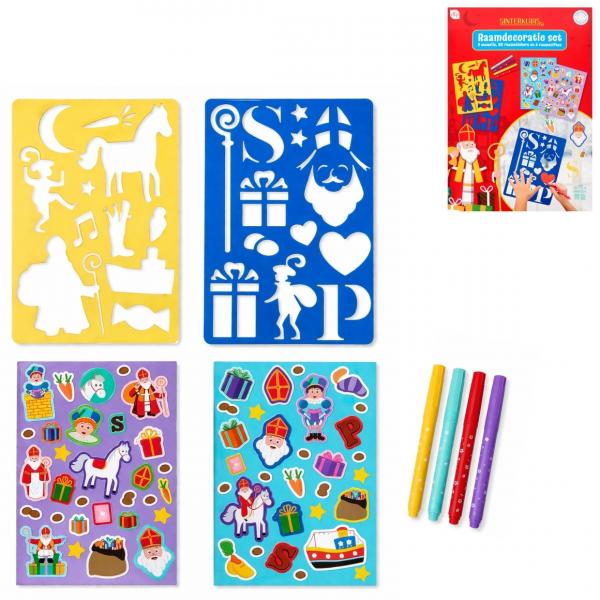 Window stickers and decoration Sinterklaas set of 66