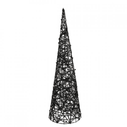 Countryfield Christmas cone Lille LED on battery black 60 cm