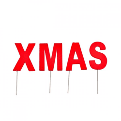 Deko Weihnachtsbriefausstecher XMAS rot 5 cm