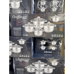 Cheffinger Home 8-teiliges Edelstahl Kochtopf-Set (CF-SS8)