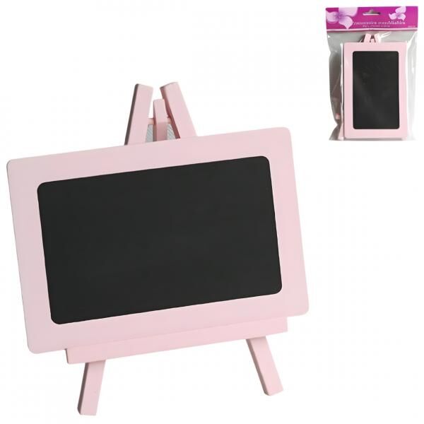 Chalkboard on easel pink 18 cm