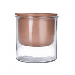 Bloempot Malga zelfwaterend bruin 12,5 cm