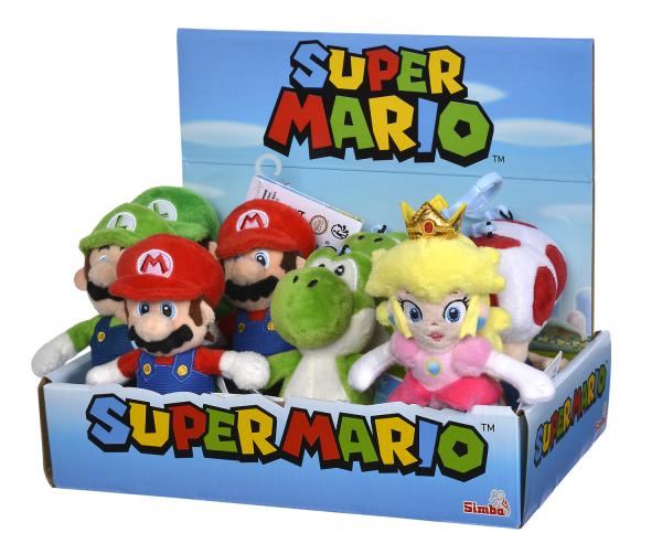 Simba Toys 109231008 -  Super Mario - Pl&uuml;sch-Schl&uuml;sselanh&auml;nger, 5 fach sortiert