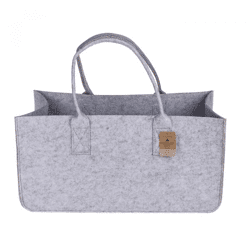 Gray felt bag for firewood - 2 assorted - 50 cm