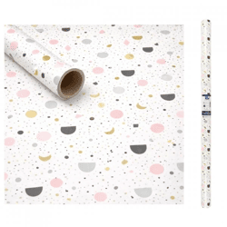 Horn Geschenkpapier weiß/rosa 200 x 70 cm