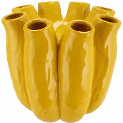 Vase Luna Rohr gelb 30 cm