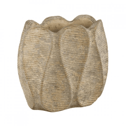 PTMD Blumentopf Wachs oval braun 30 cm