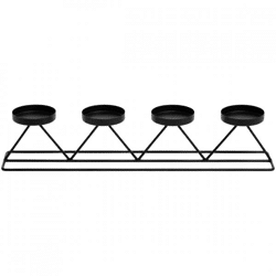 Kandelaar metaal zwart 60 cm