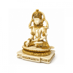 Statue Buddha Elfenbein/Gold 15 cm