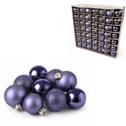 Deco Heitmann kerstballen paars 98 stuks