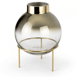 J-Line Vase auf Fuß goldfarbig 30 cm