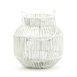 Lantaarn Maren metaal wit 18,5 cm