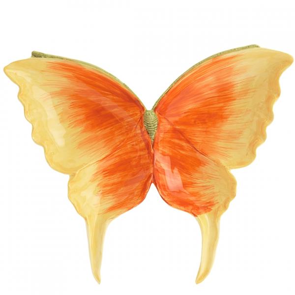 Light & Living schaal Butterfly geel/oranje 27,5 cm