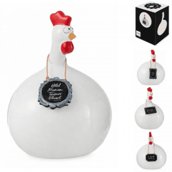 J-Line Bild Huhn Chalkboard 20 cm 4 sortiert