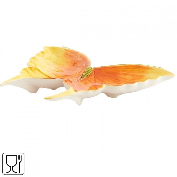 Light & Living schaal Butterfly geel/oranje 27,5 cm
