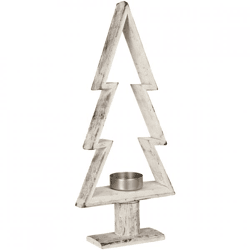 J-Line Teelichthalter Weihnachtsbaum Holz 63 cm