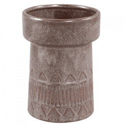 PTMD bloempot Rail hoog L donkerbruin 19 cm