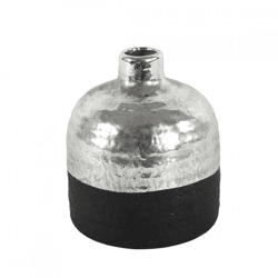 Countryfield vaas Terri S zwart/zilverkleurig 13 cm
