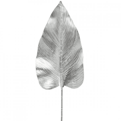 HBX Kunstzweig Strelitzia silber 100 cm