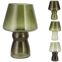 Vaas Bicolore groen 25 cm 4 assorti