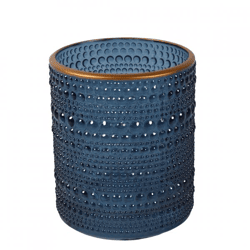 Countryfield theelichthouder Nelle M blauw 10 cm
