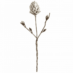 Künstliche Blume Schaum Lisa grau/weiß 122 cm