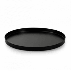 Teller rund Metall schwarz 31,5 cm