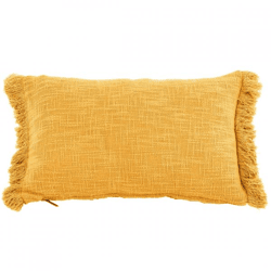 Tiseco Kissen Baumwolle Slub Solid Sonnenblume gelb 30 x 50 cm