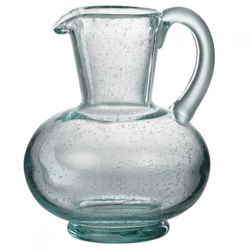 J-Line Vase Karaffe Globus Glas hellblau 21 cm