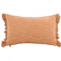 Tiseco Kissen Baumwolle Slub Solid indian tan 30 x 50 cm