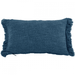 Tiseco Kissen Baumwolle Slub Solid insigna blau 30 x 50 cm