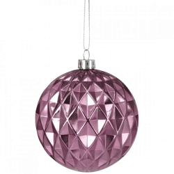 Wilko Weihnachtskugel Facettiert lila 10 cm