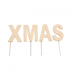 Dekoration Weihnachten Brief Ausstecher XMAS Creme 5 cm