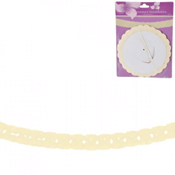 Girlande rund Papier gelb 3 m
