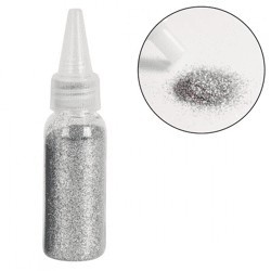Decoration glitter metallic silver 40 g