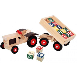 Bino & Mertens - Tracki Bobo - Traktor mit ABC- Anhänger
