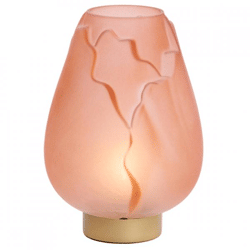 Light & Living tafellamp Ginny LED op batterij lichtroze goud 27 cm
