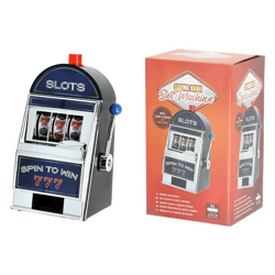 Slot machine money box, with bell and LED