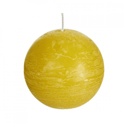 (R) Spaas Kugel Kerze Herbst gelb 8 cm